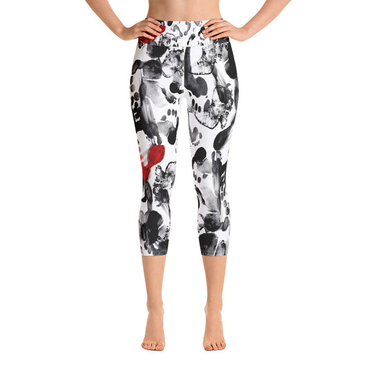 "Humans"High waist  Capri Leggings