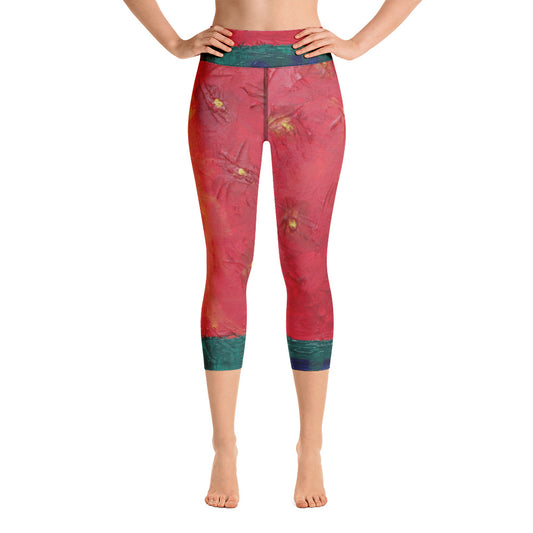 "Beautiful day" High Waist Capri Leggings