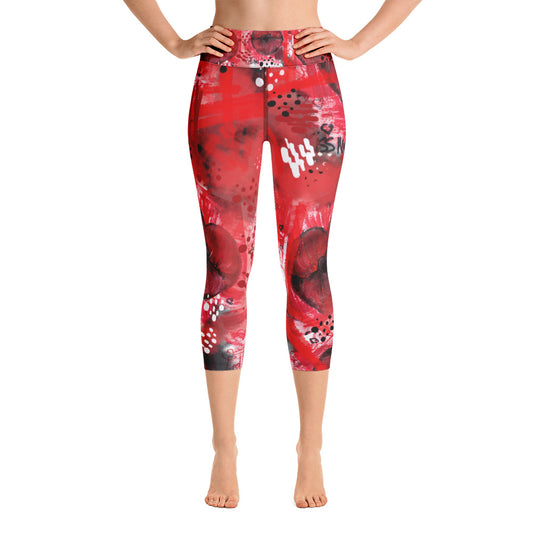 "Kiss me" High waist Capri Leggings