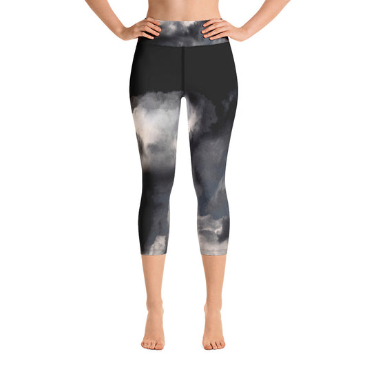 "Sky is the limit" High waist Capri Leggings