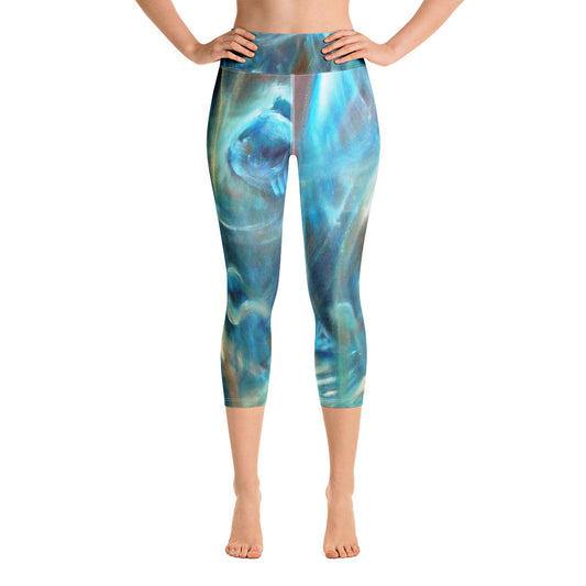 "Under the sea" High Waist Capri Leggings