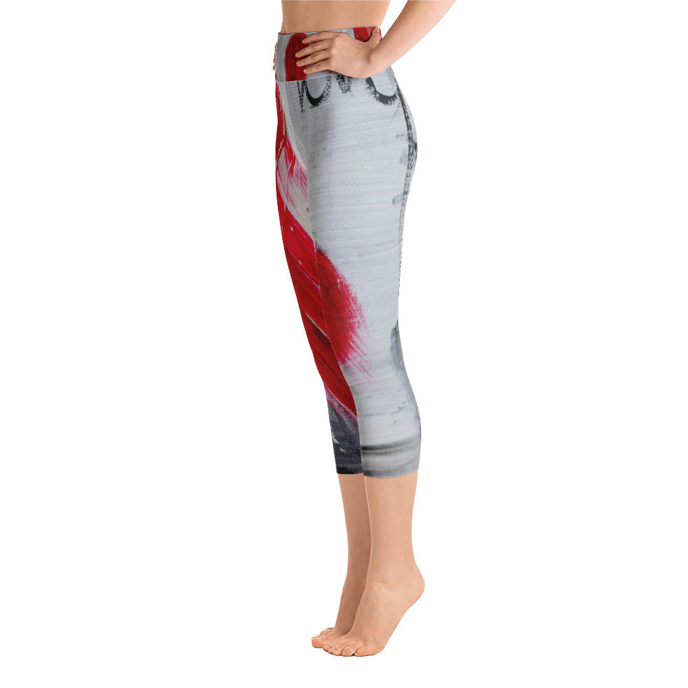 "Remember love" High Waist Capri Leggings