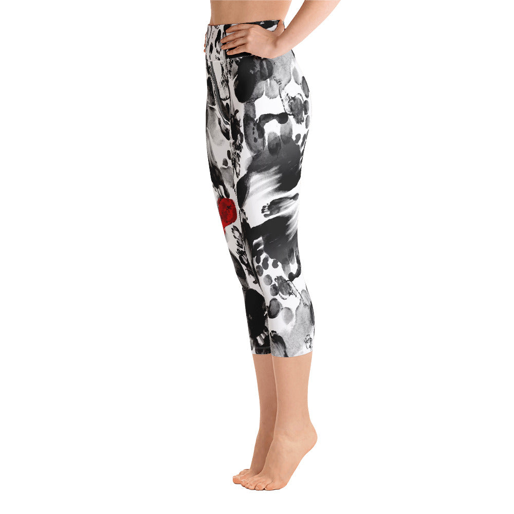 "Humans"High waist  Capri Leggings