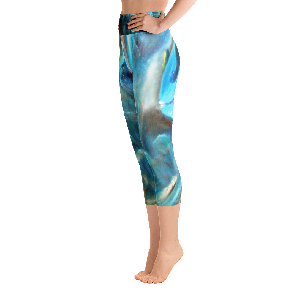 "Under the sea" High Waist Capri Leggings