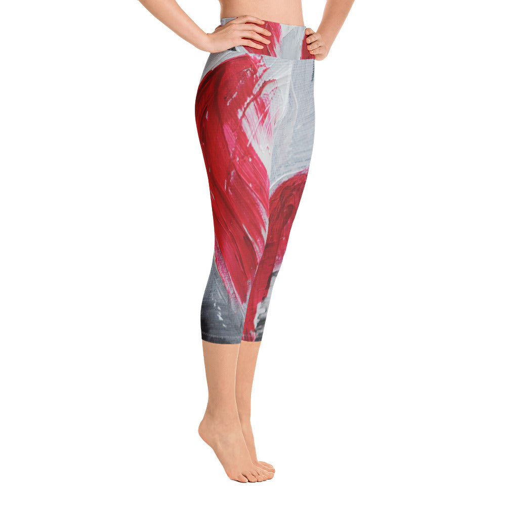 "Remember love" High Waist Capri Leggings