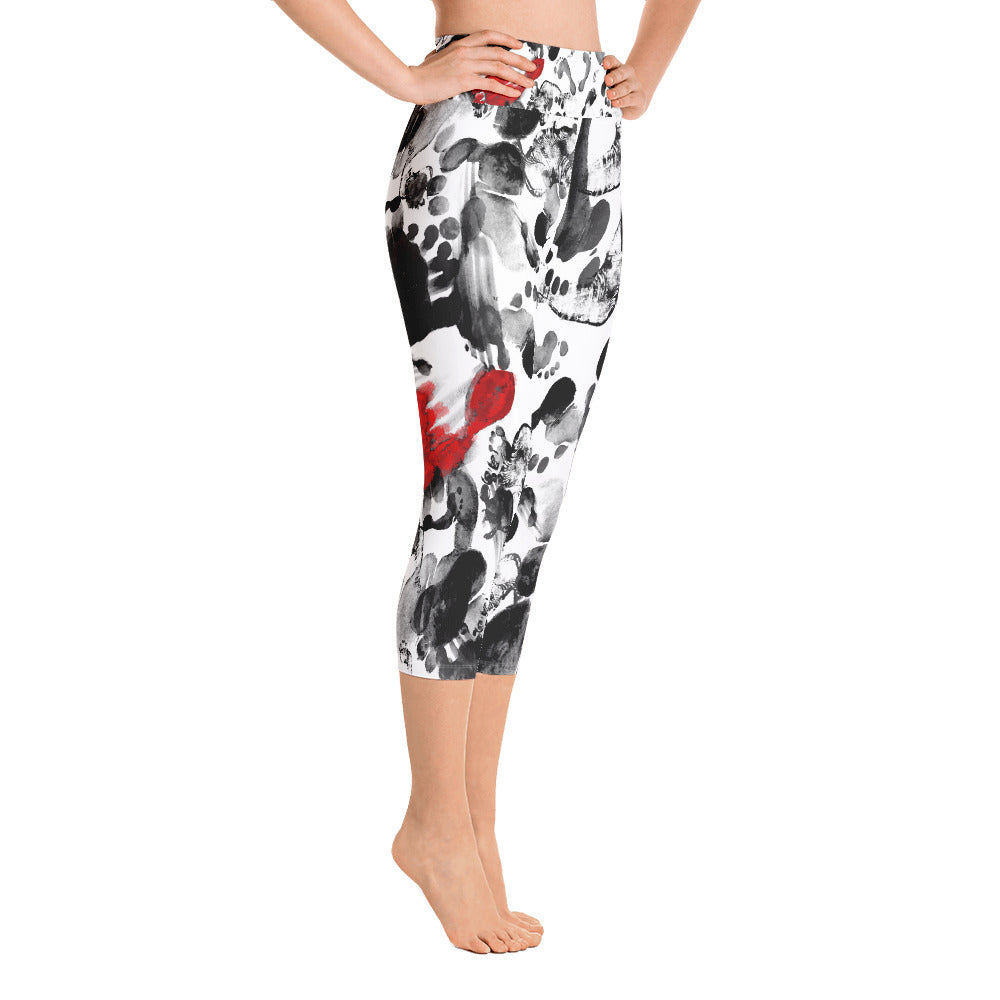 "Humans"High waist  Capri Leggings