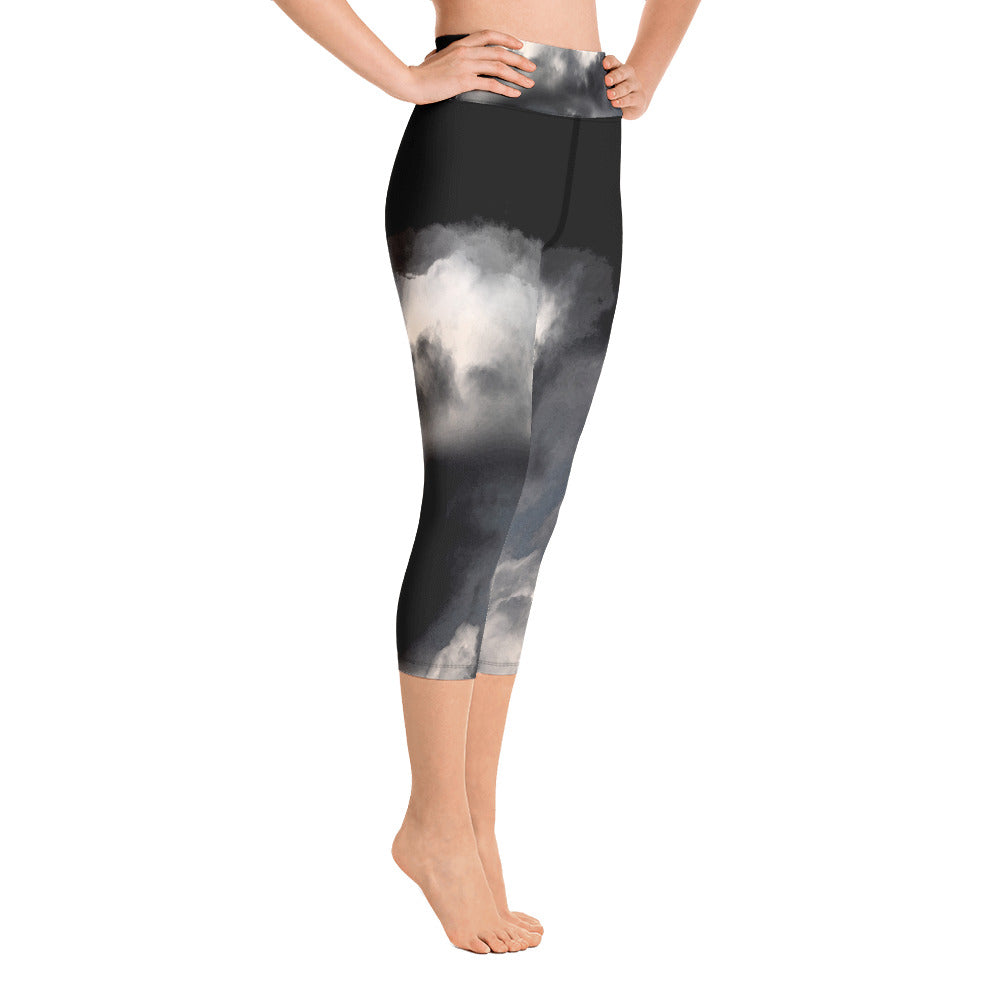 "Sky is the limit" High waist Capri Leggings