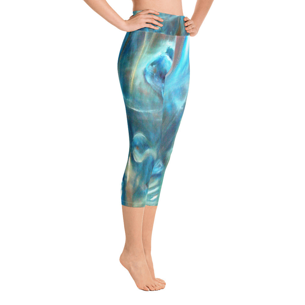 "Under the sea" High Waist Capri Leggings