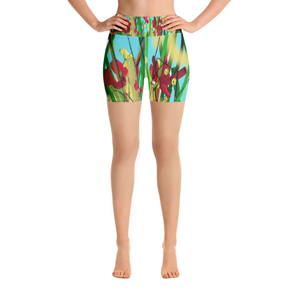 "Wild flower" Yoga Shorts