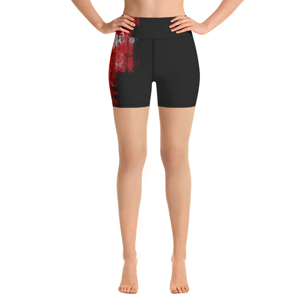 "A single rose" Yoga Shorts