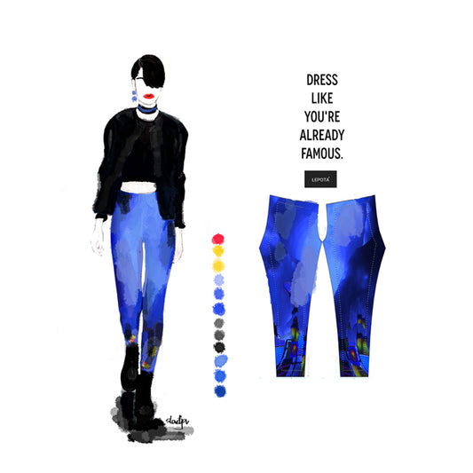 "Beneath the walls" low waist leggings