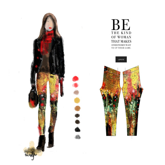 "City that never sleeps" low waist Leggings