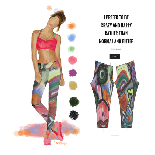 "Crazy life" Low waist Leggings