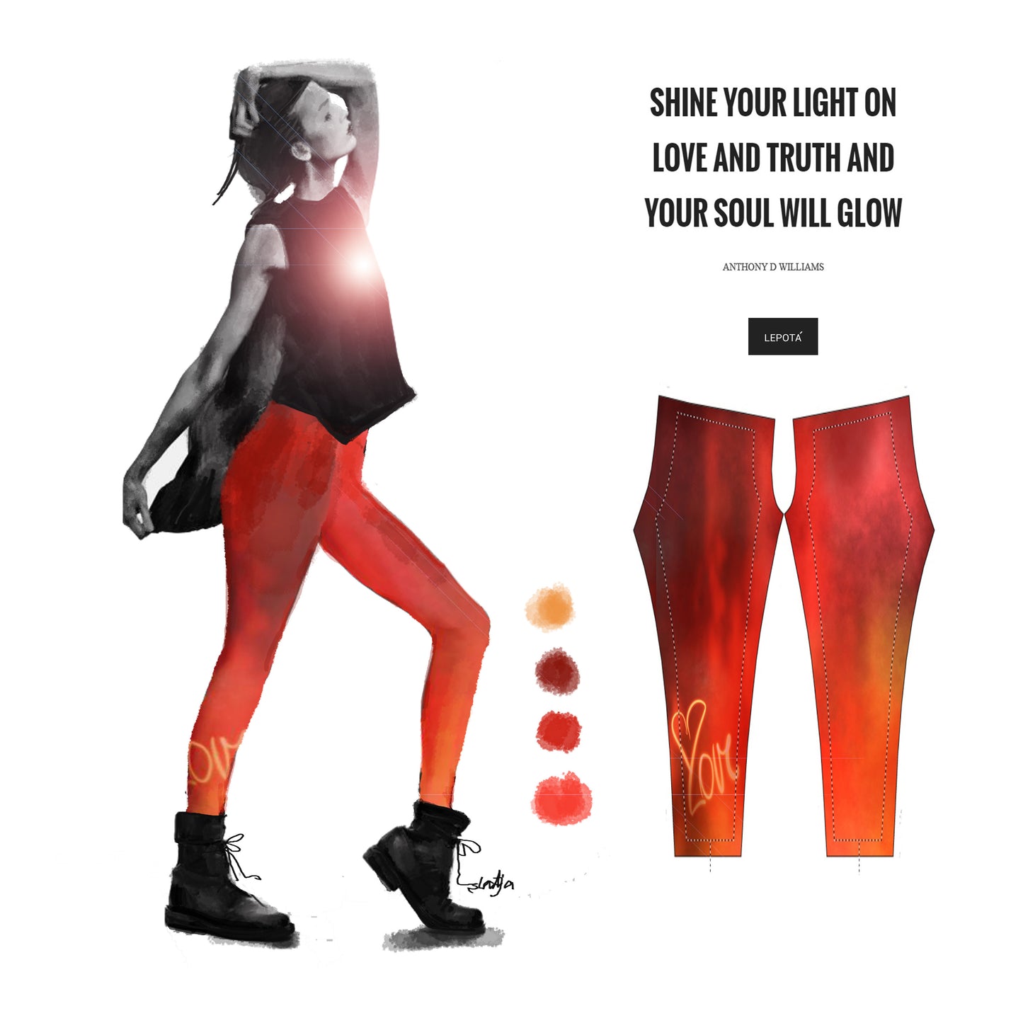 "Glowing" Low waist Leggings