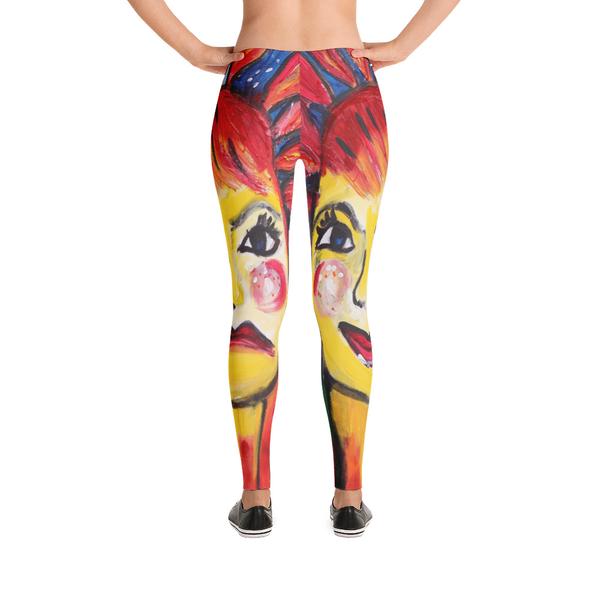 "He loves me He loves me not" Low waist Leggings