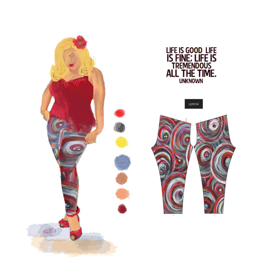 "Life is good" low waist Leggings