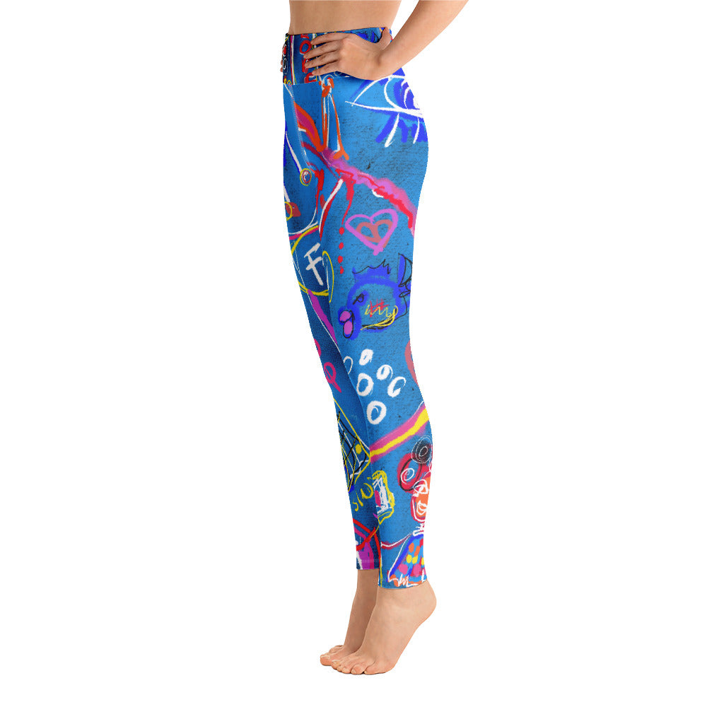 "Sudoku" High Waist Leggings