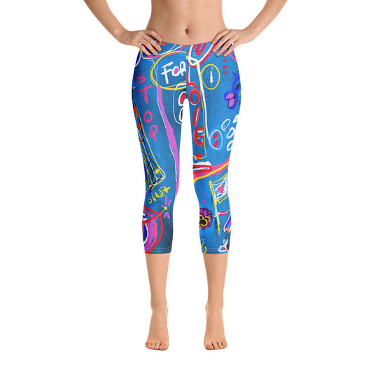 "Sudoku" Capri Leggings