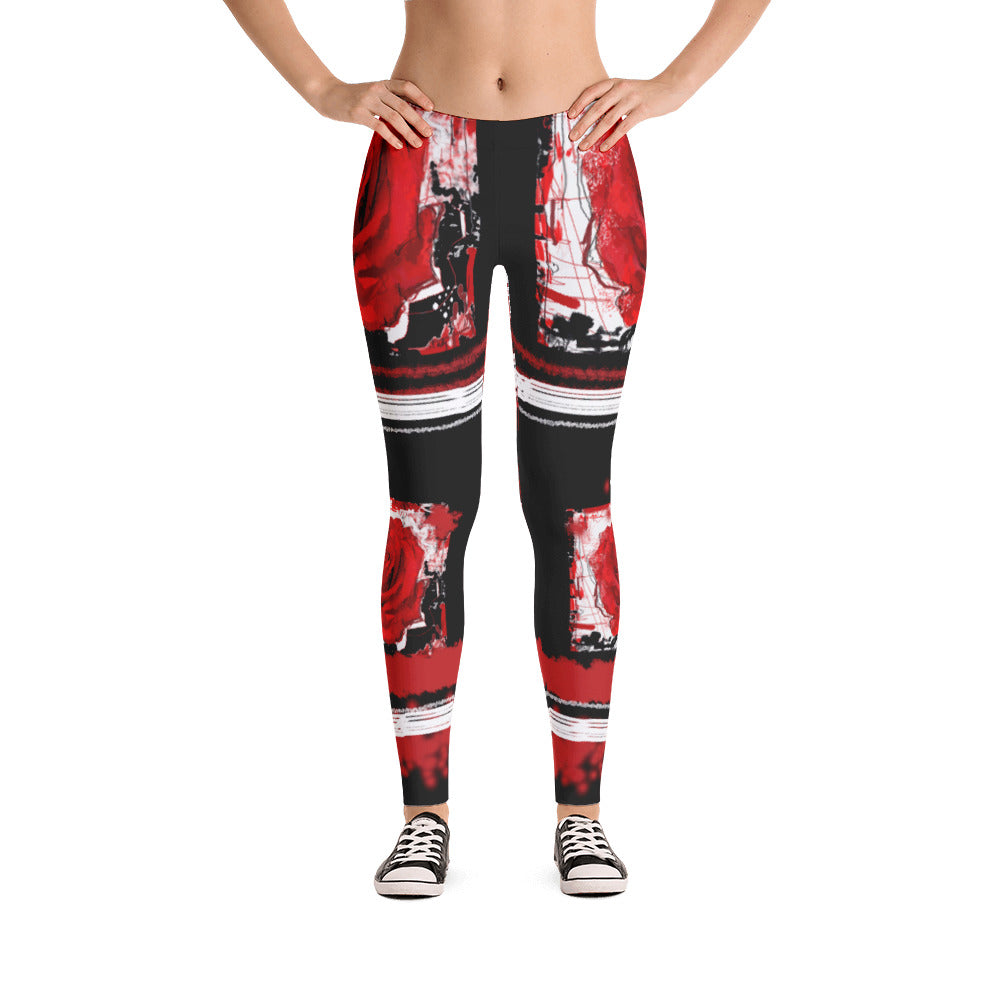 "Power of rose" Low waist Leggings