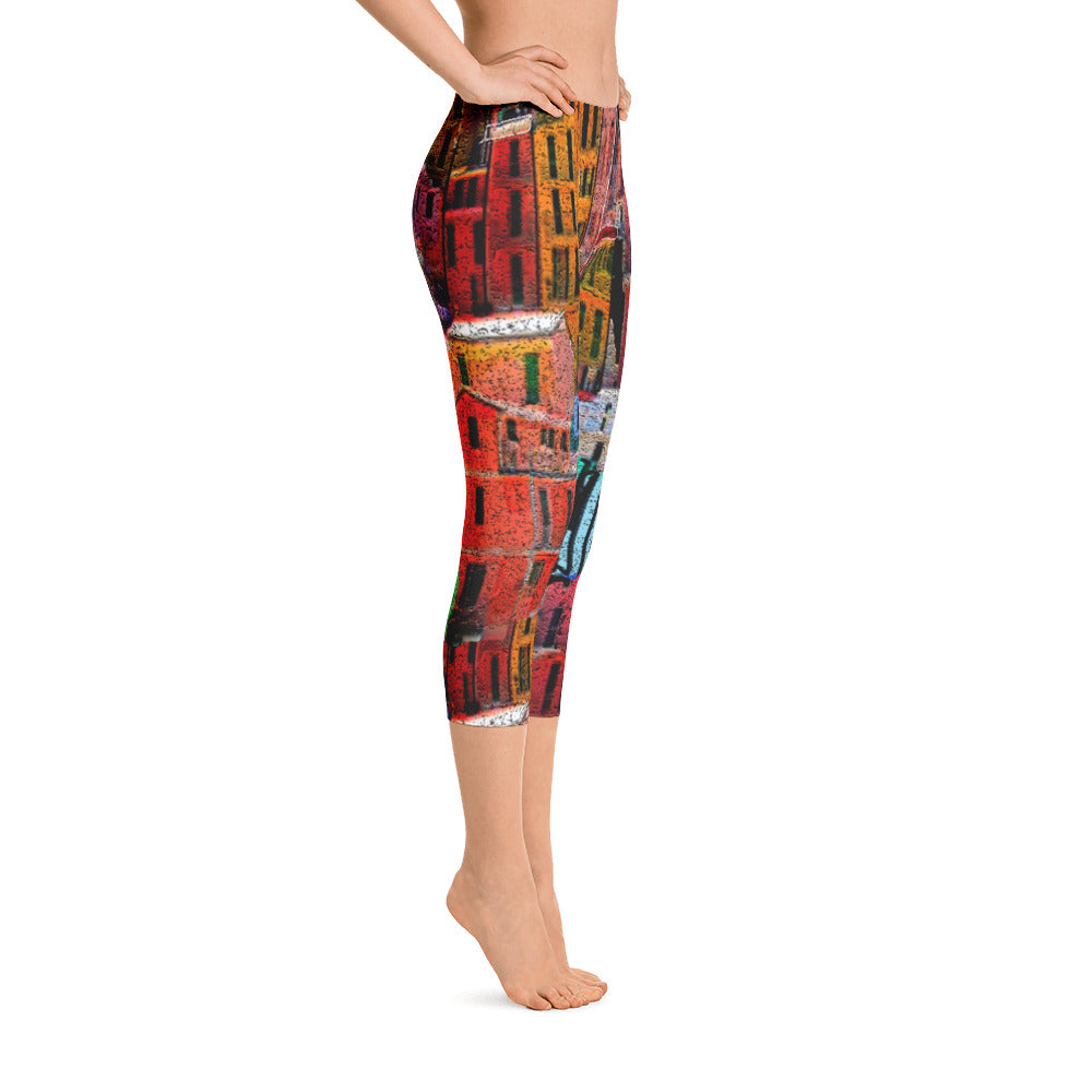 "Bella citta" Capri Leggings