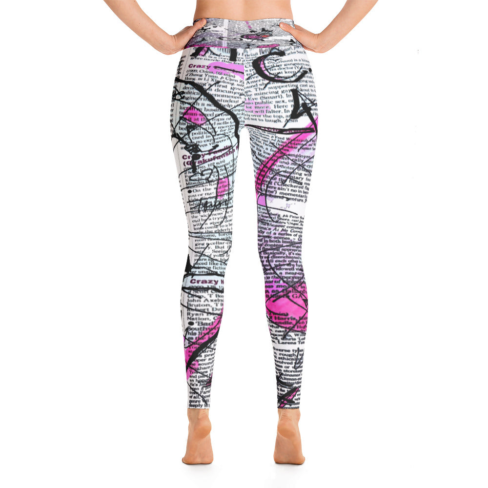 "Crazy heart" high waist Leggings