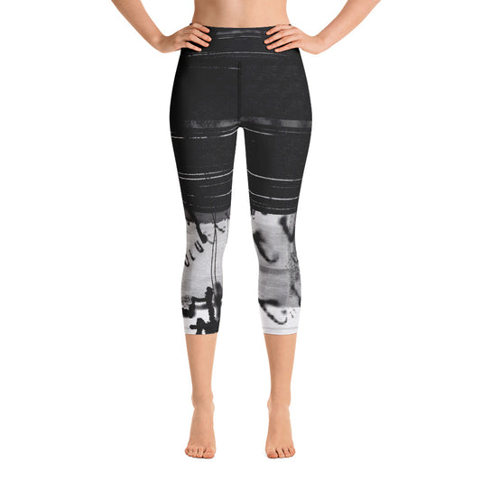 "Code" High Waist  Capri Leggings