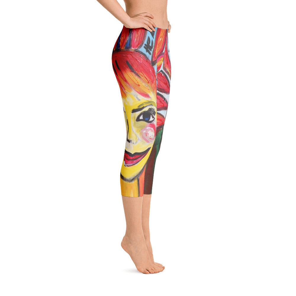 "He loves me He loves me not" Capri Leggings