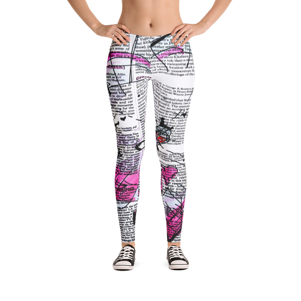 "Crazy heart" low waist Leggings