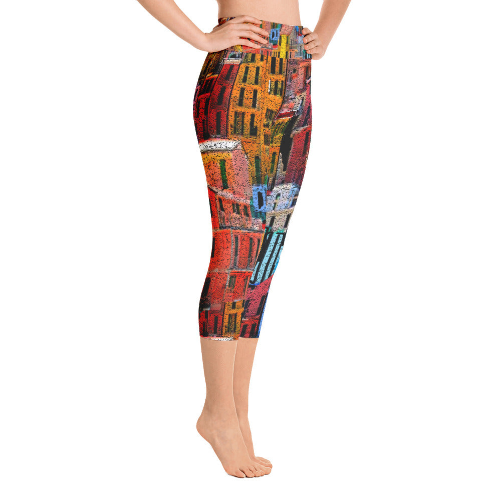 "Bella Citta" High Waist  Capri Leggings