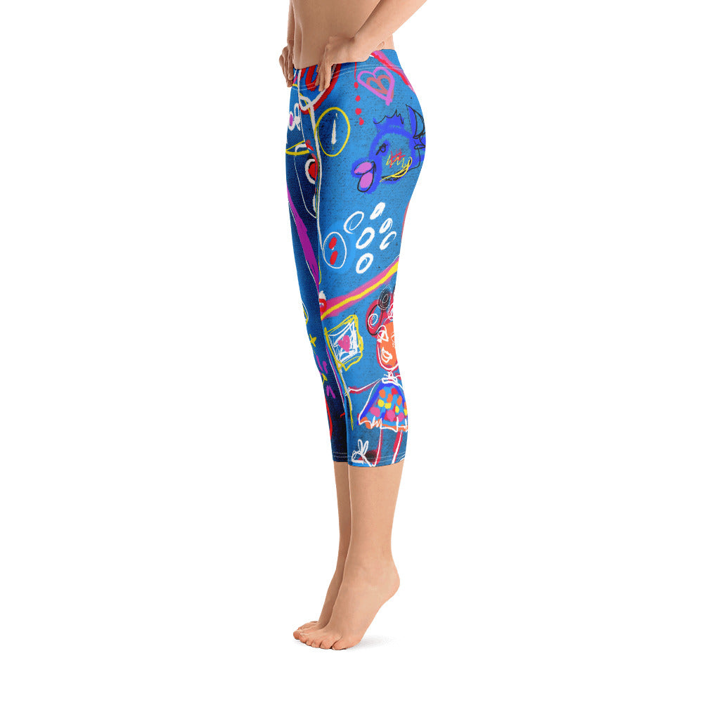 "Sudoku" Capri Leggings