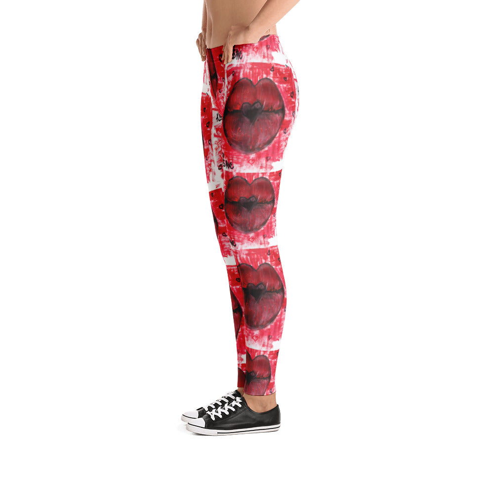 "Kiss me" low waist Leggings