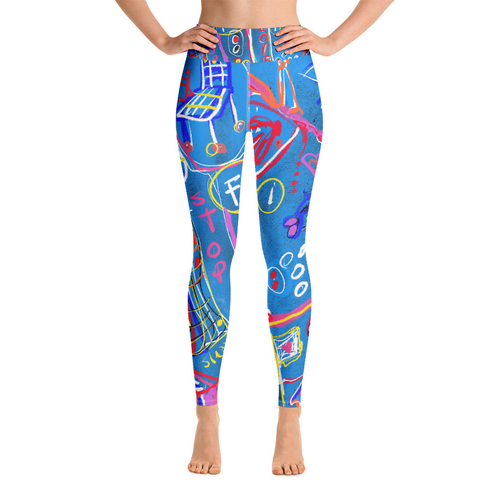 "Sudoku" High Waist Leggings