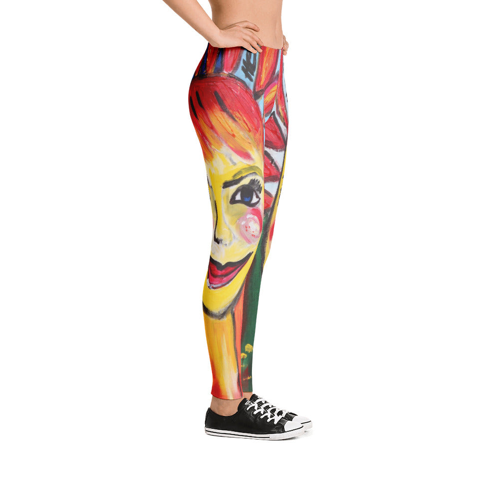 "He loves me He loves me not" Low waist Leggings