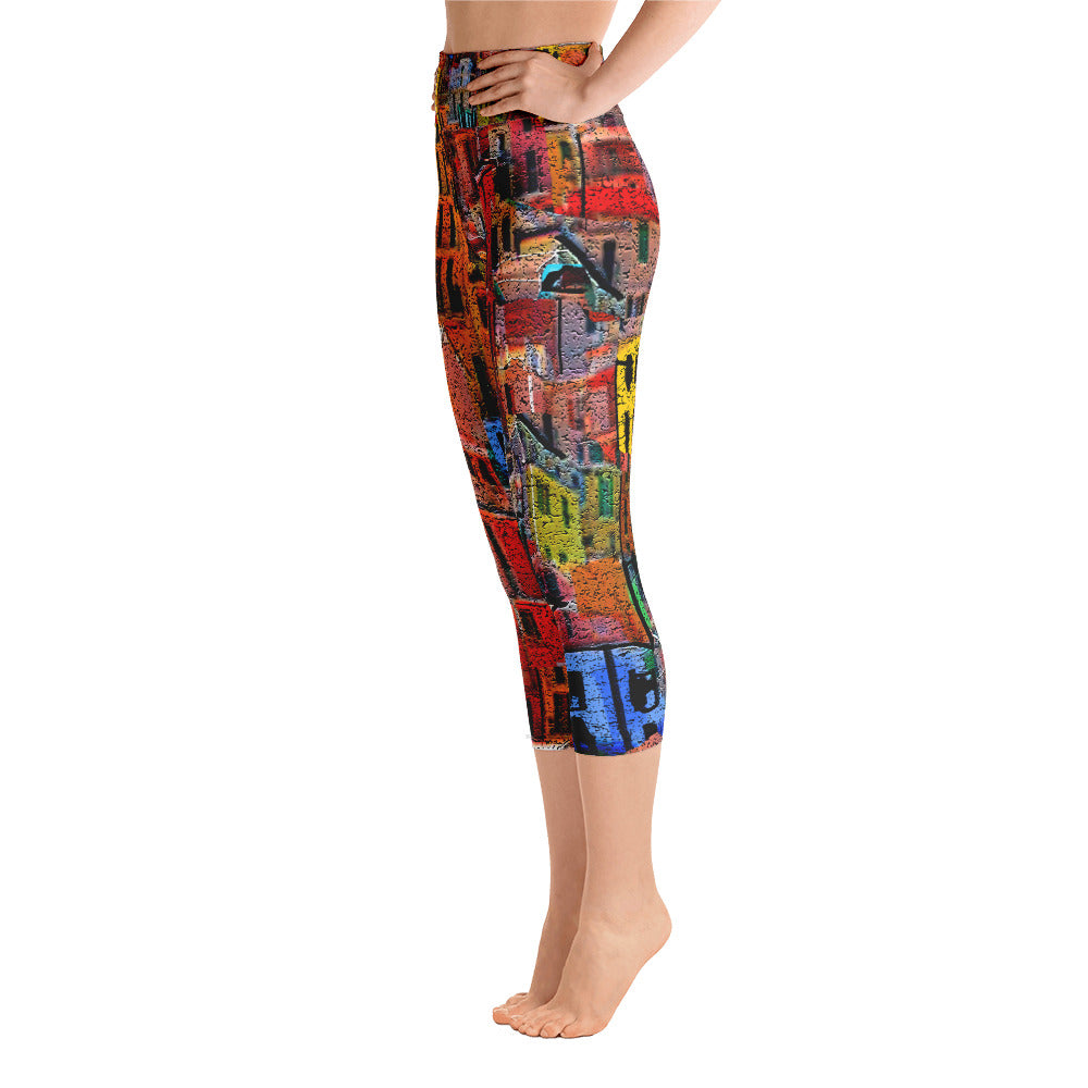 "Bella Citta" High Waist  Capri Leggings