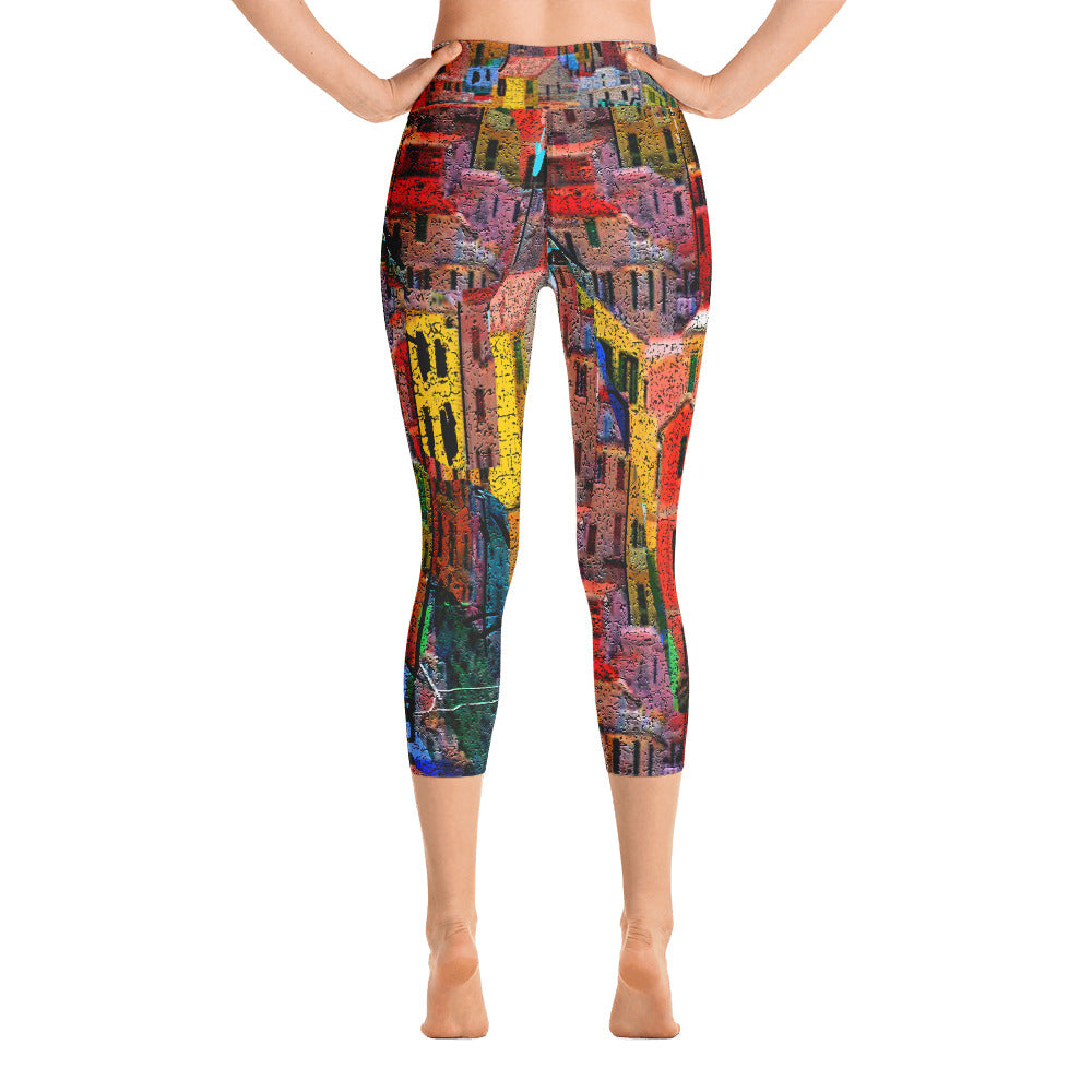 "Bella Citta" High Waist  Capri Leggings