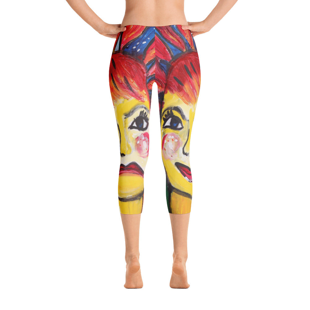 "He loves me He loves me not" Capri Leggings