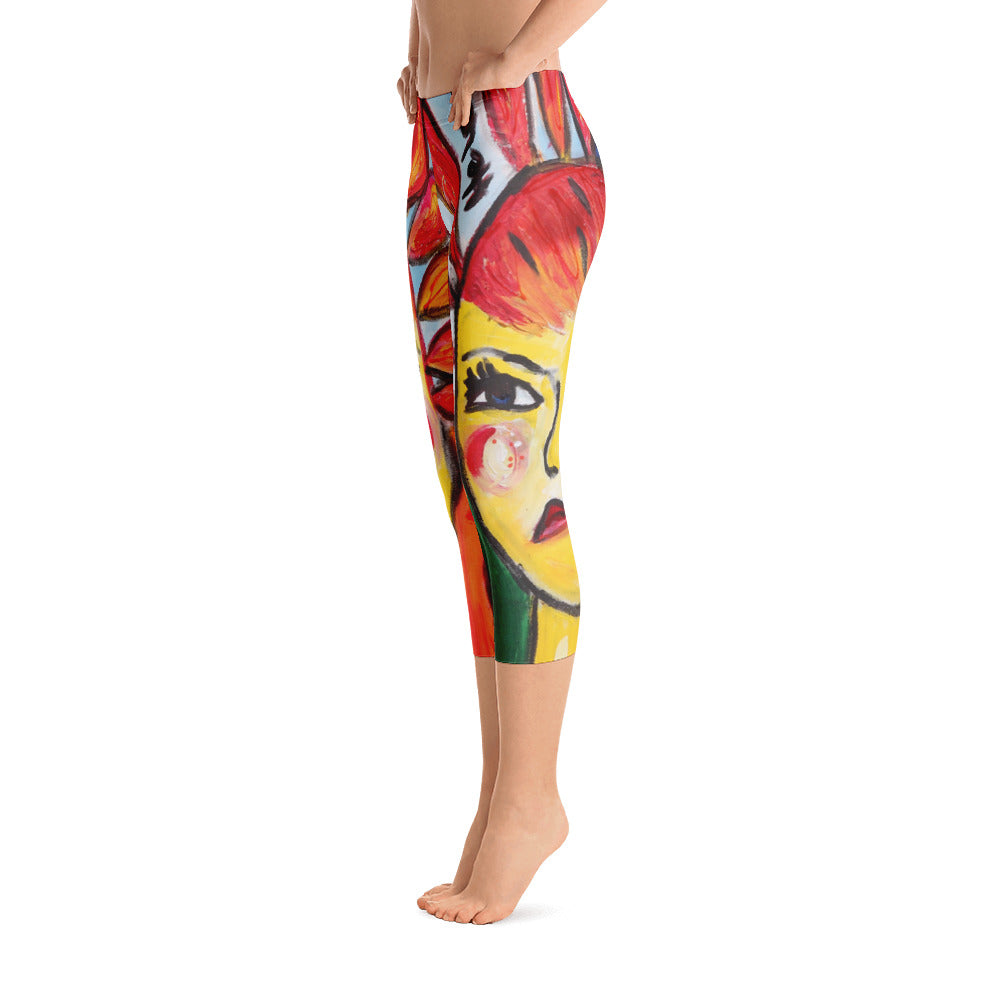 "He loves me He loves me not" Capri Leggings