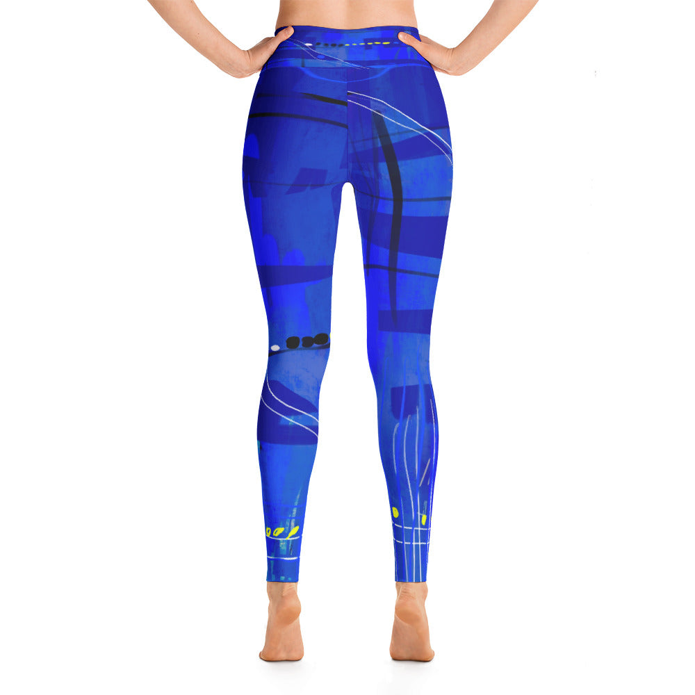 "Blue mix" high waist Leggings