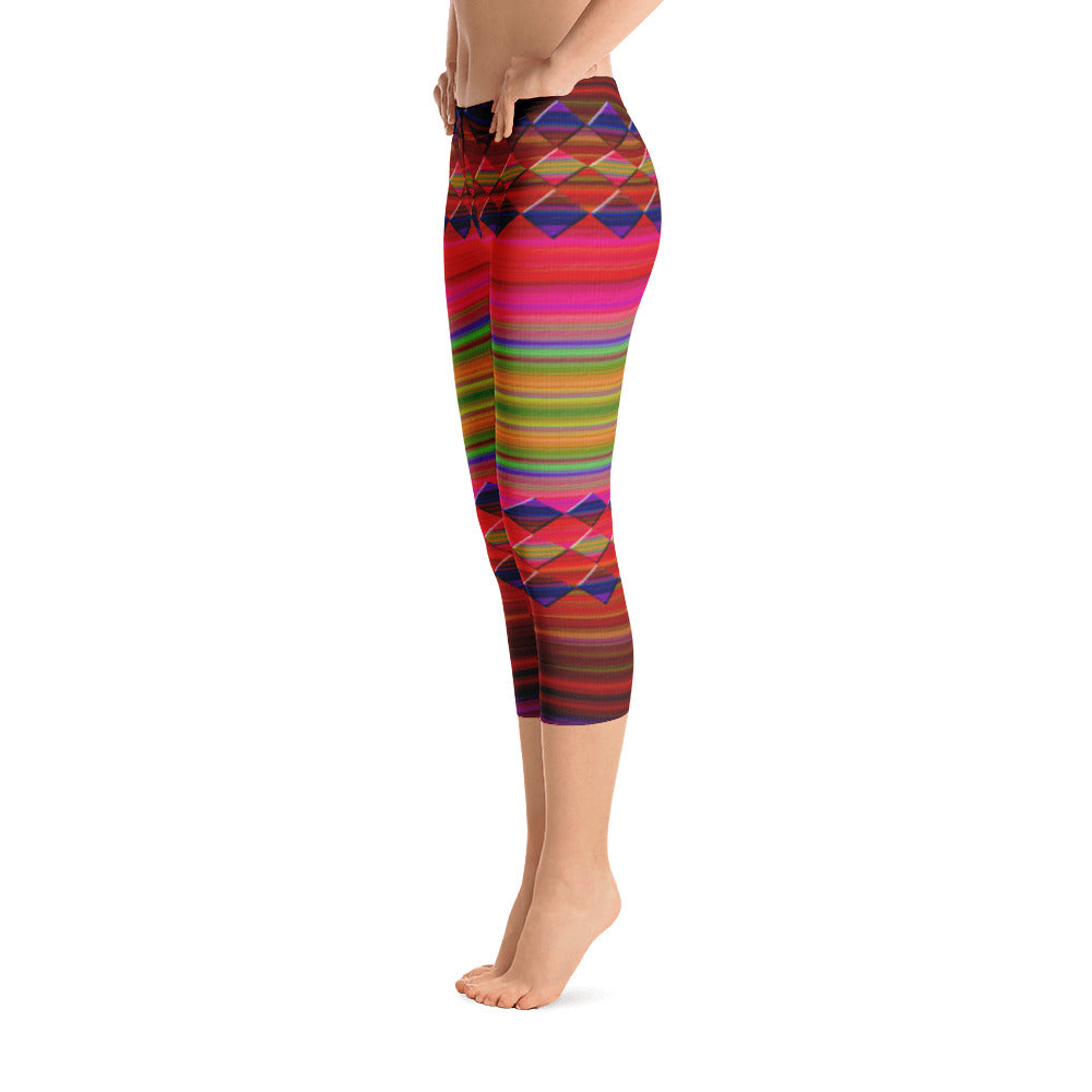 "Let's color" Capri Leggings