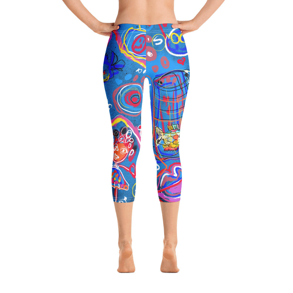 "Sudoku" Capri Leggings