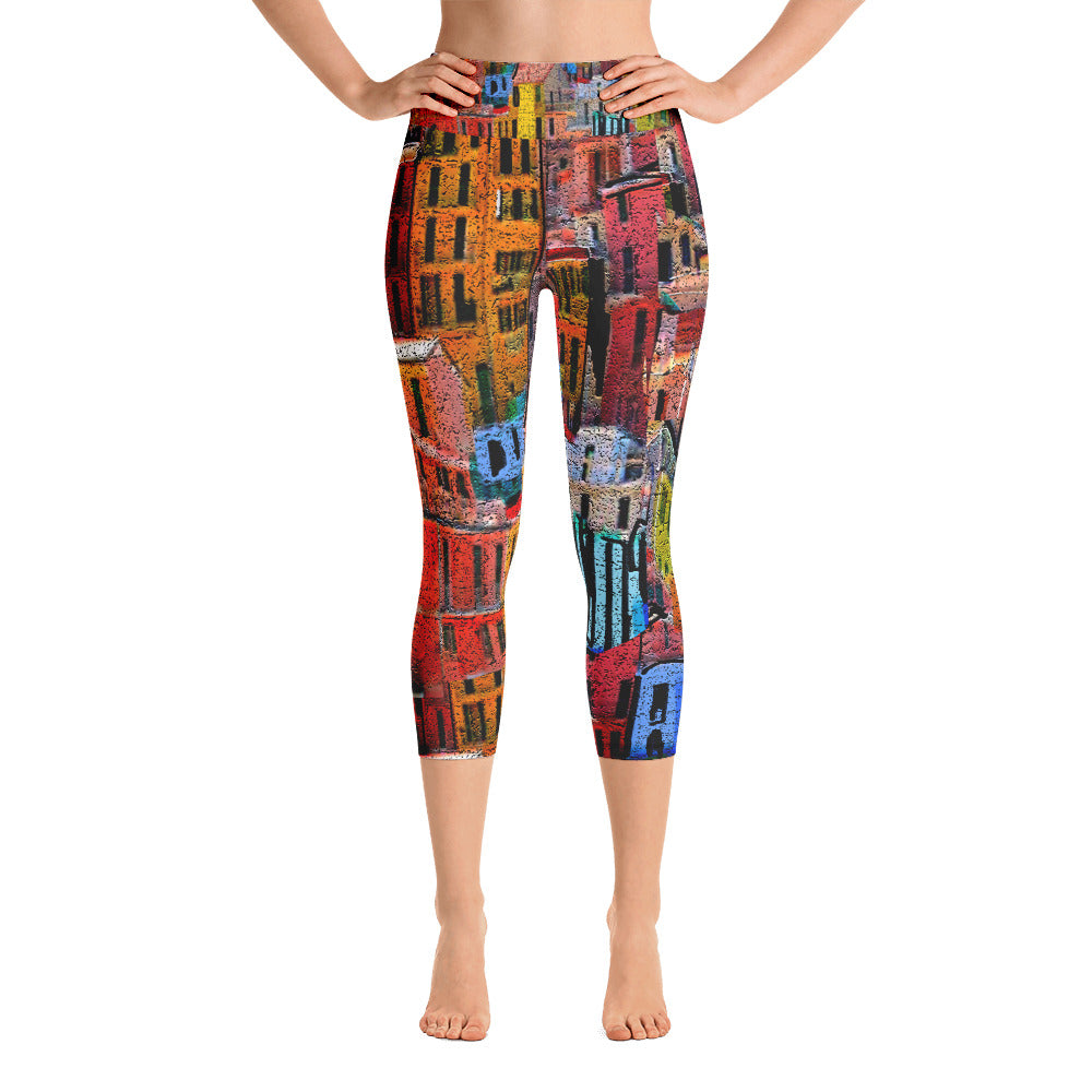 "Bella Citta" High Waist  Capri Leggings