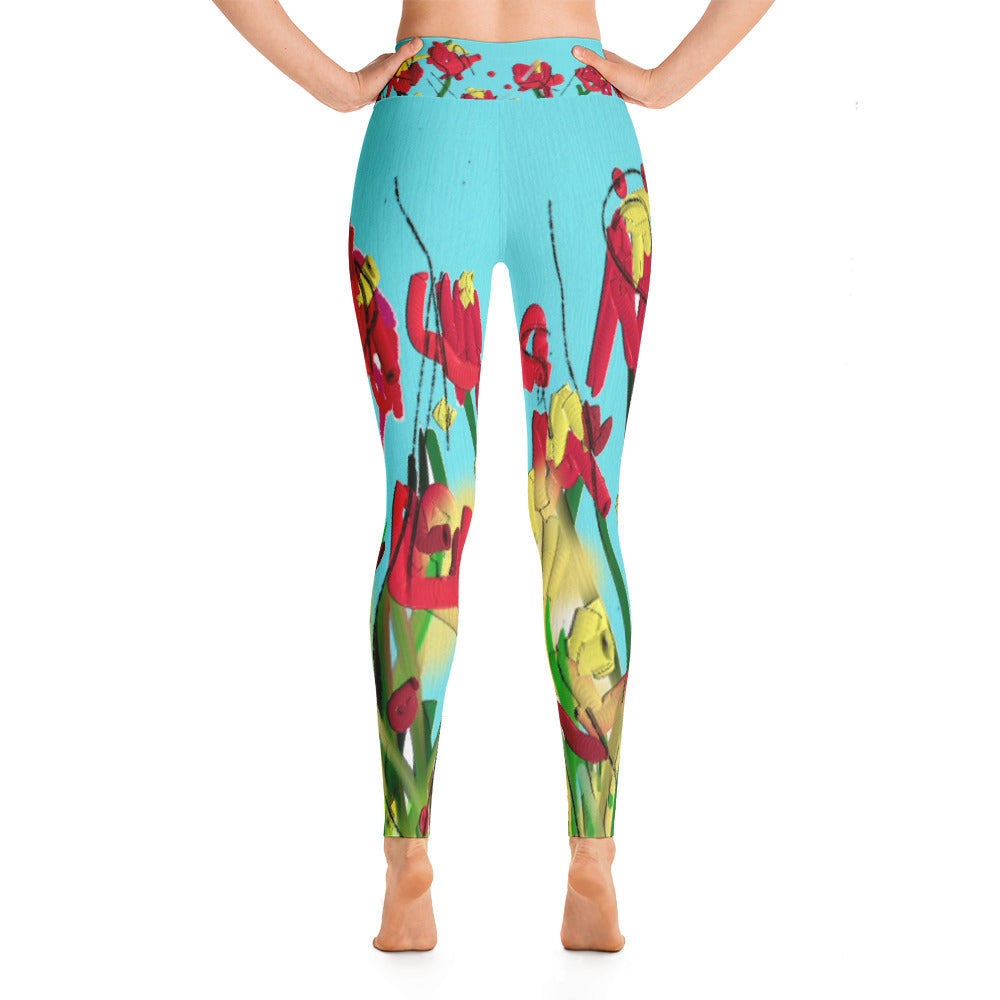 "Wild flower" High waist  Leggings