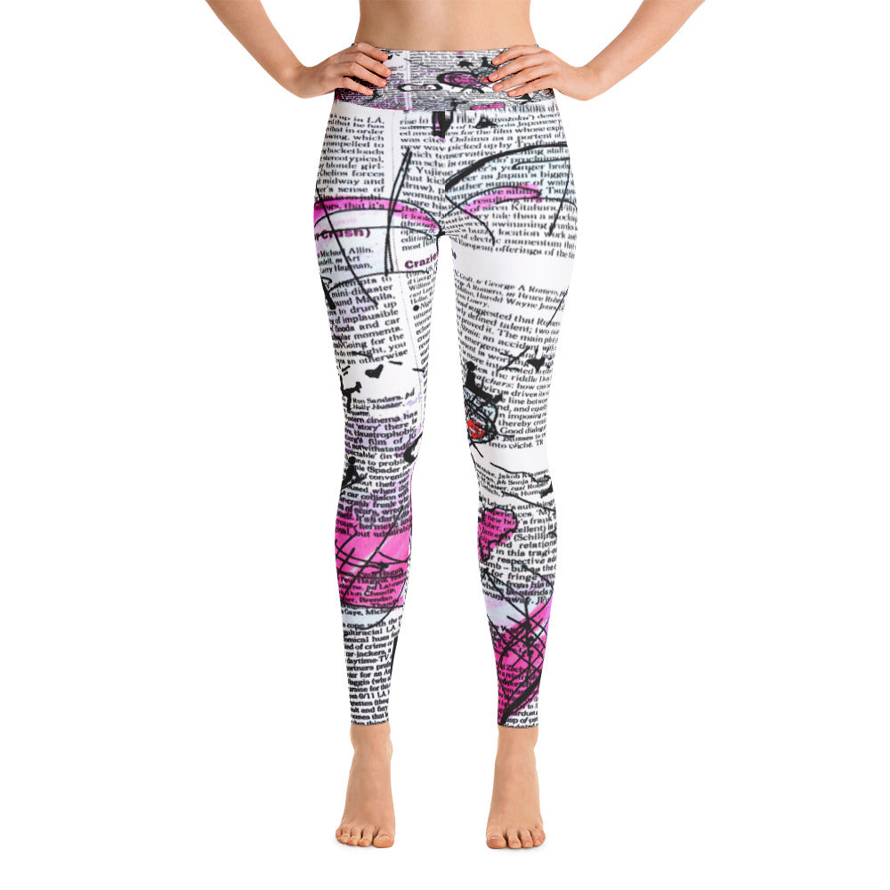 "Crazy heart" high waist Leggings