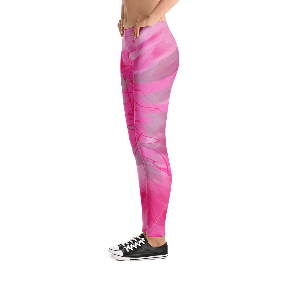 "Pink poem" low waist Leggings