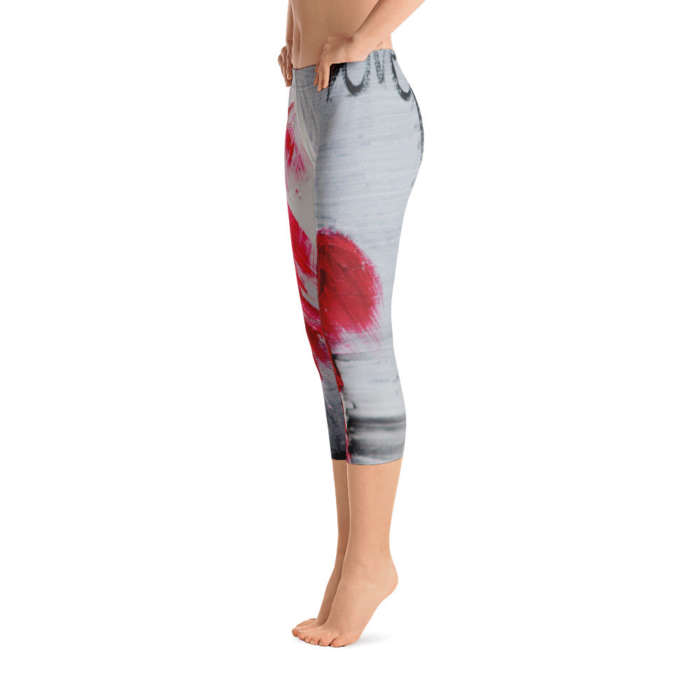 "Remember love" Capri Leggings