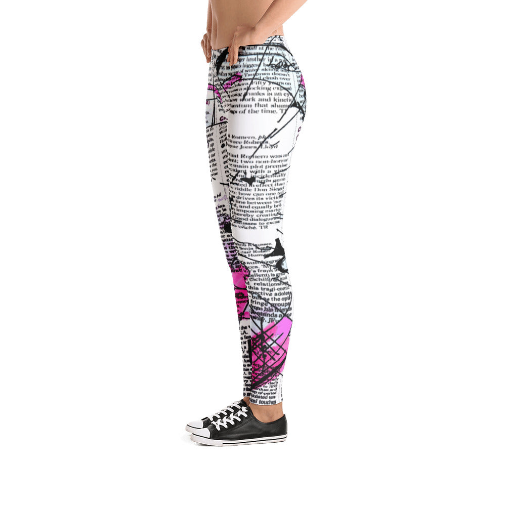 "Crazy heart" low waist Leggings