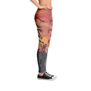 "African sunset" Low waist Leggings