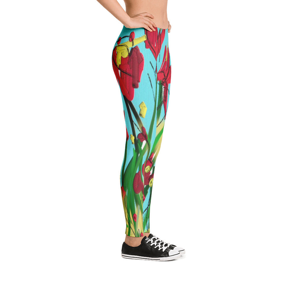 "Wild flower" Low waist Leggings