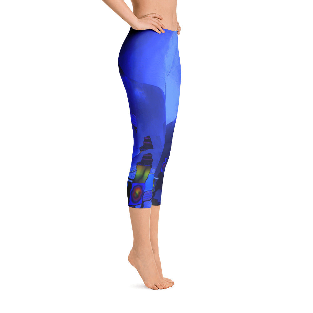 "Beneath the walls"  Capri Leggings