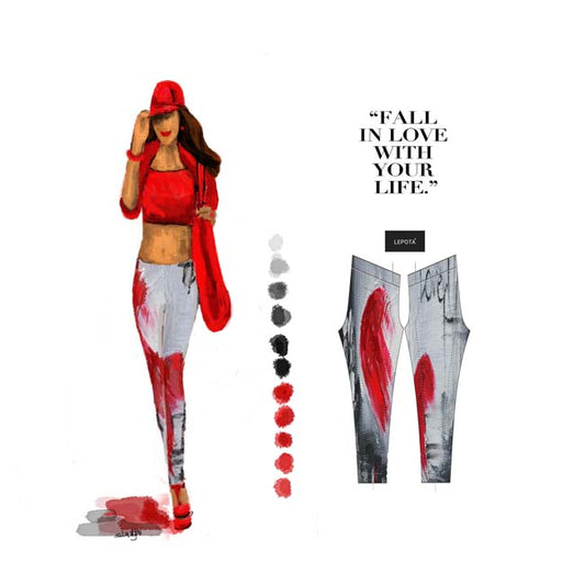 "Remember love" low waist Leggings